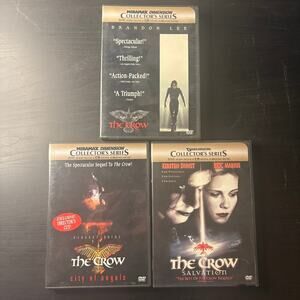 Lot of 3 The Crow DVD - The Crow, City of Angels, Salvation